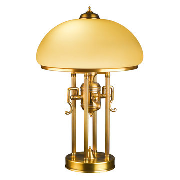 recommend clip art: Ornamental vintage table lamp isolated on white with clipping pa