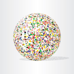 globe with tree-angles design