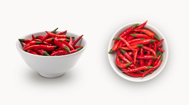 red chili isolated on white background