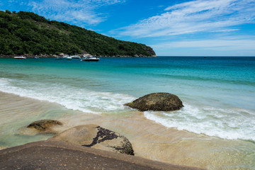 Sailing at Ilha Grande, Lopes Mendes, Brazil. Rio do Janeiro. Br