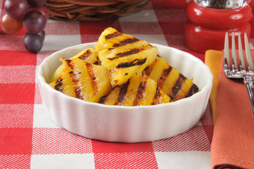 Grilled pineapple wedges