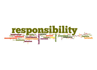 Responsibility word cloud
