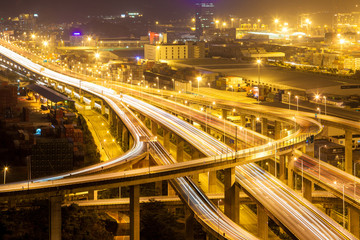 Fototapeta na wymiar Yantian port overpass