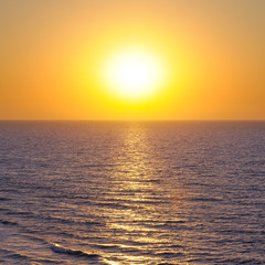 Beautiful sunset above the sea