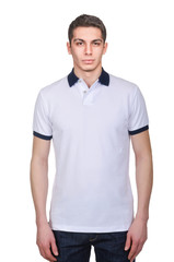 Male t-shirt isolated on the white background