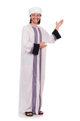 Arab businessman isolated on white