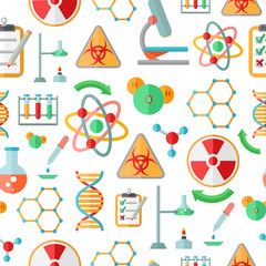 Chemistry research seamless pattern