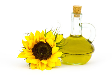 sunflower oil and sunflowers