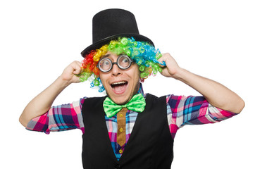 Clown isolated on the white background