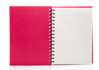 Notebook isolated white background