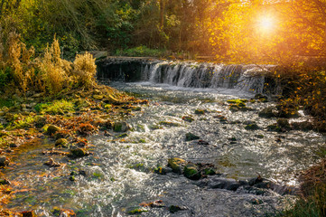 The Issole is a little stream in Provence, South of France. Here is a view at sunset.