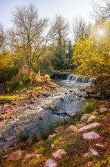 The Issole is a little stream in Provence, South of France. Here is a view at sunset.