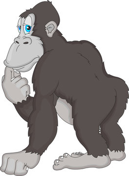 cute baby gorilla cartoon