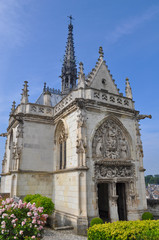 Fototapeta na wymiar Saint Hubert chapel at Royal Chateau at Amboise