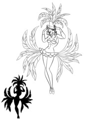 perfomance of burlesque artist