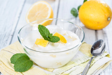 Fresh made Lemon Yoghurt