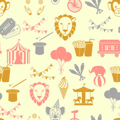 Circus seamless pattern