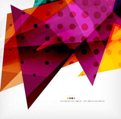 Modern 3d glossy overlapping triangles