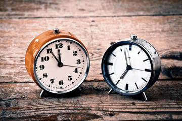 Old alarm clocks