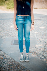 young beautiful hipster woman