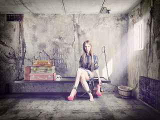 woman in jail