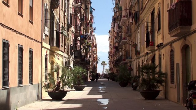 Types of Barcelona. Barceloneta dwelling neighborhood.