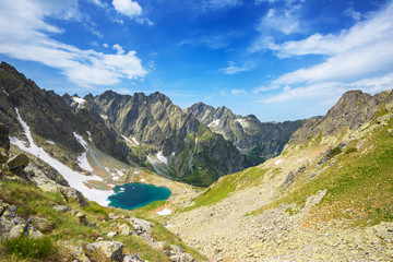 View of Litworowy lake in High Tatra Mountains © M.Gierczyk