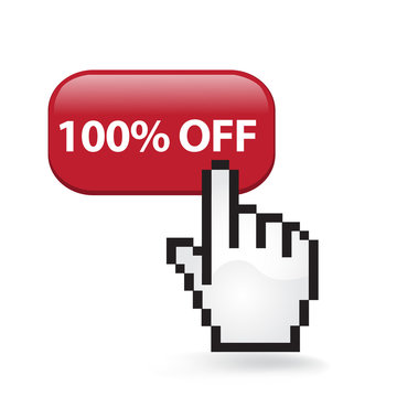 One Hundred Percent Off Button