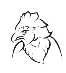 Line art of crown eagle
