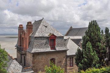 Fototapeta na wymiar Mont St Michel Abbey France