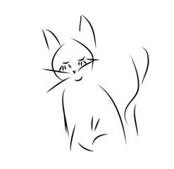 Illustration of a Cat. Vector animal