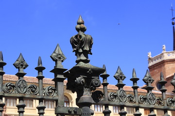 Obraz premium old highly decorated iron gate