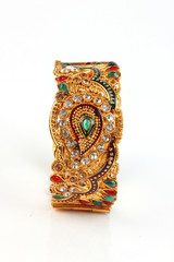 Bangles bracelet on white background