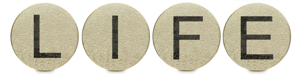 inscription on the white background