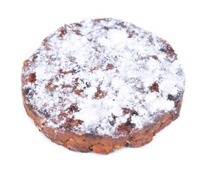 Delicious cake panforte isolated on white