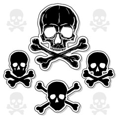 Set of Skulls with Crossbones