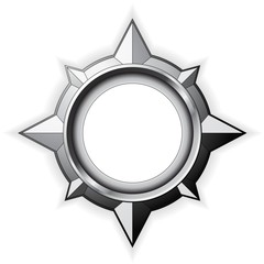 Steel Compass Rose