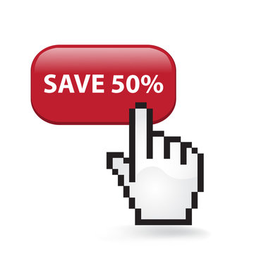 Save Fifty Percent Button
