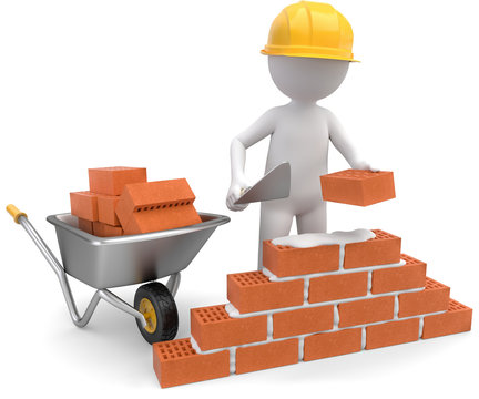 recommend clip art: Maurer in der Arbeit
