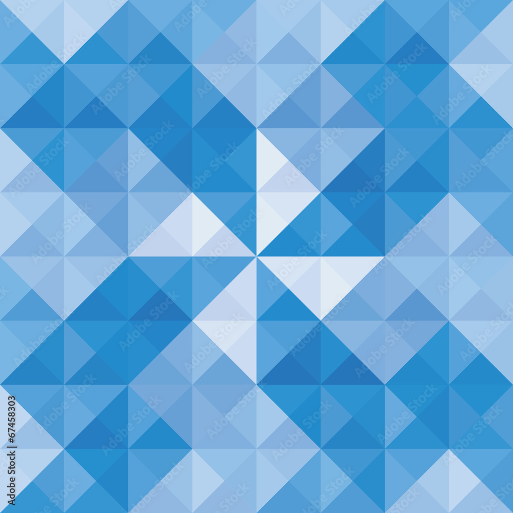 Wall mural blue triangle background6