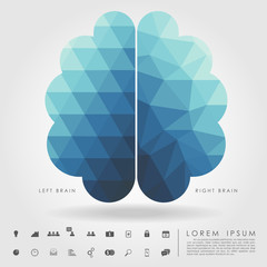 left and right brain on concept pattern and free form geometry