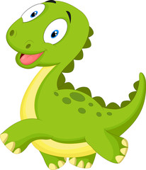 Happy cartoon dinosaur