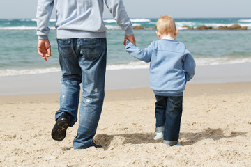 Grandfather with Grandchild outdoors