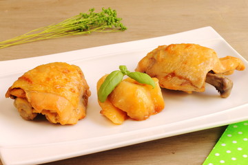 Stewed chicken and potatoes