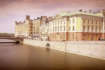 Fototapeta na wymiar Stockholm. Cross processed color tone.