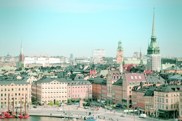 Fototapeta premium Stockholm. Cross processed color tone.