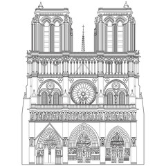 Naklejka premium Notre Dame de Paris