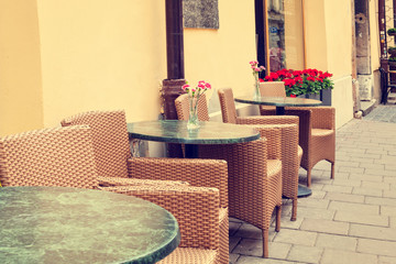 Vintage outdoor restaurant