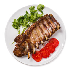Barbecued pork spare ribs