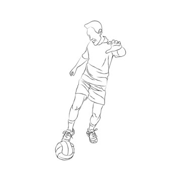 Soccer player sketch